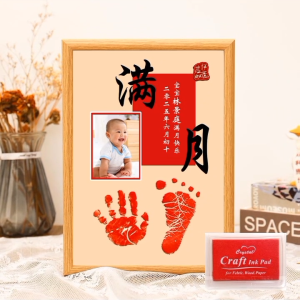 Baby Footprint & Handprint Photo Frame Kit with Ink Pad A4