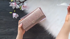 FOXER Dompet Wanita Dompet Kulit Sapi Mewah Dan Modis Tempat Kartu Kredit Tas Genggam Dompet Panjang