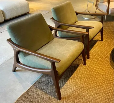 Kursi Lounge Retro Minimalis Kayu Jati