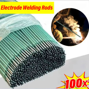 100pcs 30cm màu xanh lá cây que hàn điện cực thép carbon dễ dàng hàn mịn ARC AC DC cho tấm mỏng kim loại tấm thép sửa chữa