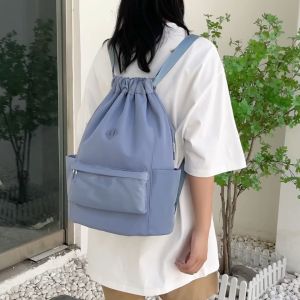 Tas Ransel Wanita Serut Anti Air - Drawstring Bag Backpack Olahraga