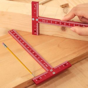 T Square Ruler for Drafting and General Layout Work Scale Aluminum Alloy Measuring RulerCarpentry Art Design Framing & Drafting