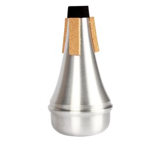 Phụ Kiện Tập Luyện Kèn Trumpet Thẳng Bằng Nhôm Màu Bạc Di Động Dành Cho Người Mới Bắt Đầu Chơi Nhạc Cụ Jazz