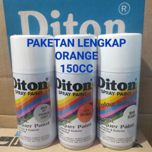 Pilok Cat Diton Orange 814 Primer Grey Epoxy 8020 Clear 8540 Paketan Oren Glossy 3 klg 150cc Pilox Cat Semprot Diton Spray Paint