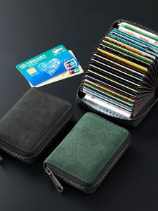 Large Capacity Mens Wallet Card Holder Driving License Bag Autumn Style Portable Accordion Design Leather Organizer