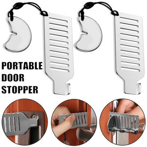 Door Lock Security for Travel Heavy Duty Portable Door Lock Stoppers Hotel Door Jammer Home Security Lock Latch Device Apart