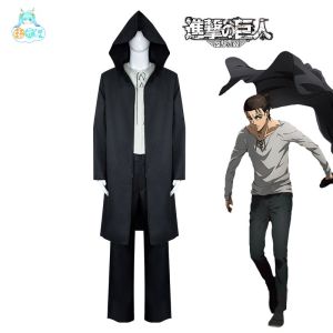 Allen Yeager Attack on Titan Cosplay Full Set Anime Wig Coat T-Shirt Anime Cosplay Male Daily Costume Anime Themed Cosplay