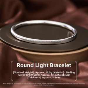 SHUNQINYINLOU | Stylish Versatile Silver Bangle S999