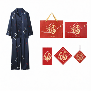 JINSANTA | Red Heavy Silk Pajamas 100 Percent Mulberry Silk