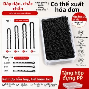JIUDUOLAN | U-Shaped Black Steel Strong Hair Clips Boxed