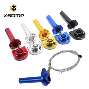 ZSDTRP 7/8" Aluminum Throttle Grip Twist Quick Action Gas Throttle Settle With Cable For Dirt Pit Bike 50cc 110cc 125cc