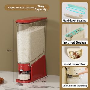 CHUMX | Press-type Rice Container Anti-insect Moisture-proof Sealed Narrow Long Food-grade