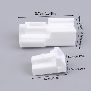 White Connector for Electric Ventilation Seat Motor & Anti-Theft Device 2 Pin Male Female Plug Set
