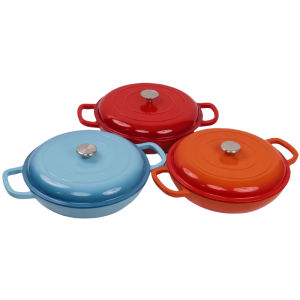Multifunctional Enamel Cast Iron Casserole 30cm