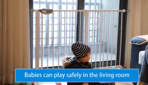 Safety Gate Fence Sturdy Adjustable Barrier for Dogs Pets Baby & Child Indoor Stair Protection No Drilling Required