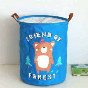 Scandinavian For Home Large Cloth Foldable Dustproof Drawstring Closing Laundry Basket Dormitory Toy Bucket Clothes Basket Storage Basket