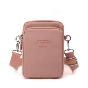 2025 New Womens Crossbody Bag Lightweight Three-layer Mini Pouch Vertical Mobile Phone Bag Fabric Wallet Compact Size