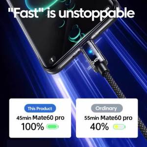 NNBILI 240W Nylon USB C PD Super Fast Charging Data Cable For iPhone 17 with LED Display USB C To Type C Quick Charge Data Cords