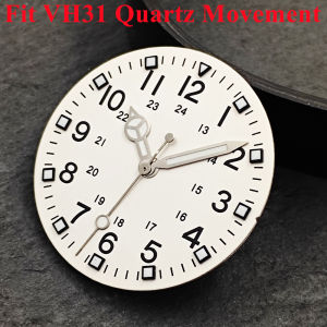 Menex 28.5mm Cream Yellow Watch Dial for NH35 YN55 ETA2824 2836 ST2130 Miyota8215 DG VH31 24H Arabic Numerals Luminous Parts