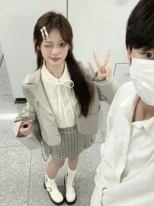 Autumn Fancy Wear Early Autumn Adult Lady like Woman Early Autumn JK Uniform Dress Korean Style Atmosphere Preppy Style Suit