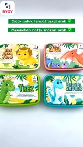 Lunch Box / Kotak Makan / Tempat Bekal Makan 2 Sekat Macam Warna dan Karakter