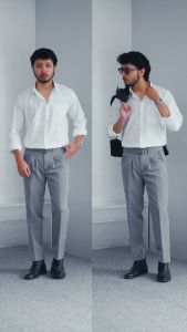 Kasual Celana Grey Elite Ankle Pant Pria