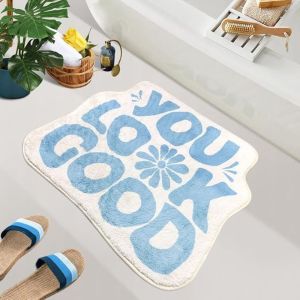 Thảm Cửa Chữ Cái Sáng Tạo VIKAMA - Thảm Trong Nhà Thấm Nước Mát Mẻ Thoải Mái Cho Phòng Ngủ Phòng Tắm Dễ Lau Chùi Trang Trí Nhà Cửa 100% Polyester