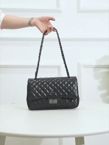 CALVIERO COLLECTION 2004LC LUCCHERRY TAS PREMIUM SELEMPANG BAHU WANITA IMPORT TAS PESTA KULIT HITAM SLINGBAG CLASSIC BAG GLOSSY