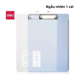 deli | Bảng Kẹp Nhựa Trong Suốt A4 Có Kẹp Và Thước Đo Dùng Để Ghi Chép Cuộc Họp & Vẽ Đồ Dùng Học Tập Và Văn Phòng
