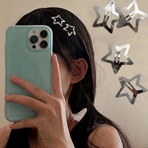 50/100pcs bạc sao kẹp tóc cho cô gái Filigree Ngôi sao kim loại cặp tách kẹp tóc barrettes hairjewelry không có nickle không chì
