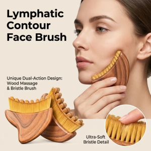 New Lymphatic Contour Face Brush Lymphatic Drainage Massager for FaceErgonomically Designed to Fit The Skin Precisely and Reli