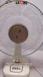 Lexing 16 Desk Fan ( beige) | Electric Fan | 50W | Powerful motor LDF-16TA with timer 5 leaf blade