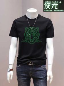 Áo Thun Nam Tay Ngắn Cổ Tròn in Chữ Thời Trang Phong Cách Hàn Quốc Ôm Vừa Vặn Mùa Hè Thoáng Khí Cotton 90% Polyester 10%