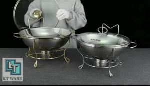KT WARE 4L / 8L  Stainless Steel round chafer / chafing dish / buffet set / kenduri set BERKAS LAUK CATERING SET