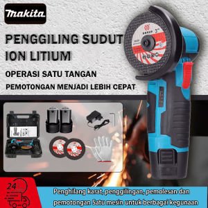 MAKITA 16.8V 19500 Rpm Gerinda Sudut Mini Alat Listrik Pemotong Berlian Penghilang Keping Kayu Elektrik Motor Sikat Logam ABS Nirkabel