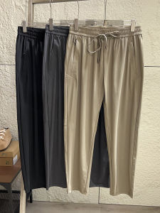 Lightweight Breathable Mens Summer Casual Pants Quick Dry Straight Leg Smooth Comfortable Replacement Style Ice Cool Moisture Absorbent