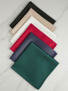 Elegant Square Western Dining Napkin Hotel Special Folded Flower Tablecloth Polyester Fiber High-End Restaurant Atmosphere