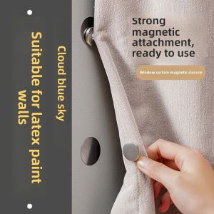 Magnetic Curtain Gap Fixer Absorption Closure Bath Curtain Side Leak Proof Light Blocking No Drilling Required End Buttons