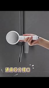 2 IN 1 High Pressure Shower Head With Rotating Elbow Handheld Rainfall Showerhead Adjustable Bathroom Water Saving Shower Nozzle