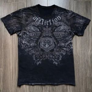 European and American mens summer skull print comfortable and breathable round neck T-shirt outdoor street fashion top