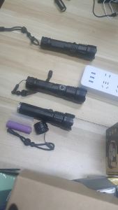 ESMARTER | Powerful P50 LED Flashlight Telescopic Zoom Torch with 5 Lighting Modes USB Rechargeable Camping Emergency Lantern