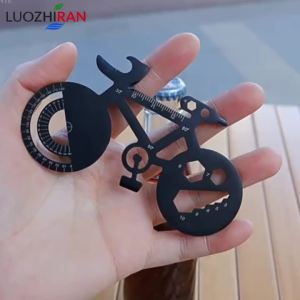 Bicycle Card Tool Stainless Steel EDC Multi Tool With Hex Wrench Bottle Opener Ruler Screwdriver for Outdoor Camping Cycling DIY
