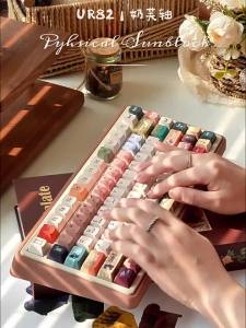 UR82 Mechanical Keyboard Kit Tri-mode Gasket RGB Hot-Swap Custom Cute Girl Office Gaming Keyboard Case Housing