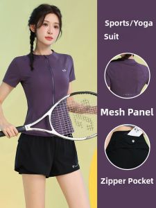 BAISILING | Breathable Moisture-wicking Sportswear for Women Short Sleeve