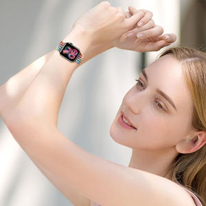 สายถักสำหรับสมาร์ทวอทช์ซีรีส์10 46มม. 42มม. 40มม. 44มม. 45มม. 41มม. สายเส้นใยโพลีอะมายด์พร้อมหัวเข็มขัดสไตล์ร่มชูชีพสำหรับ LWatch Ultra 49Mm Series 9 8 7 6 SE 5 4 3 2 1