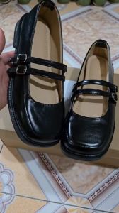 Giày búp beemary jane da mềm mũi vuông gót thấp phối khóa gài không rỉ thời trang pháp cao cấp dành cho nữ.