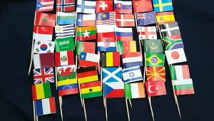 100pcs Tusuk Gigi Bendera Negara Dekorasi Bendera Tusuk Gigi Tusuk Bendera Untuk Pesta Perayaan