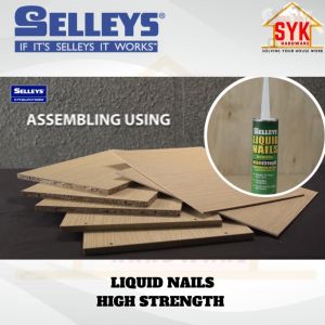 SYK Selleys Liquid Nails High Strength Construction Adhesive All Purpose Wood Glue Gam Penampal Kayu 320G