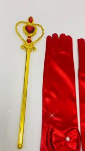 Comel Princess Kids Children Girls Crown Set Accessories Glove Party Flower Girl Accessories