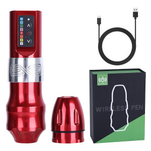 เครื่องสักไร้สาย FLux Max2400MAH แบตเตอรี่ขนาดใหญ่ มอเตอร์ไร้แกน สำหรับช่างสัก ชุดอุปกรณ์สัก